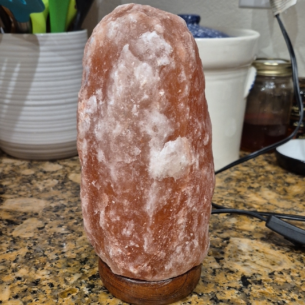 Natural Himalayan Salt Lamp with Warm Glow - Picture 2 of 3
